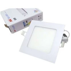 Spot LED Extra Plat Carré BLANC 6W - Blanc Chaud 2300K - 3500K - SILAMP - Blanc Chaud 2300K - 3500K
