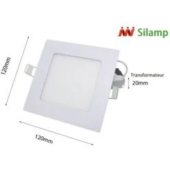 Spot LED Extra Plat Carré BLANC 6W - Blanc Chaud 2300K - 3500K - SILAMP - Blanc Chaud 2300K - 3500K 9 Spot LED Extra Plat Carré BLANC 6W - Blanc Chaud 2300K - 3500K - SILAMP - Blanc Chaud 2300K - 3500K -Panneau LED Soldes 2022 10579932 3