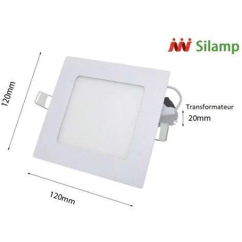 Spot LED Extra Plat Carré BLANC 6W - Blanc Chaud 2300K - 3500K - SILAMP - Blanc Chaud 2300K - 3500K 5 Spot LED Extra Plat Carré BLANC 6W - Blanc Chaud 2300K - 3500K - SILAMP - Blanc Chaud 2300K - 3500K – Image 3