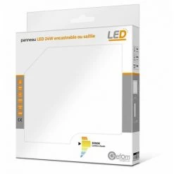 GEFOM Panneau LED Encastrable Et Saillie Carré Aluminium Et Plastique 24W 8 GEFOM Panneau LED Encastrable Et Saillie Carré Aluminium Et Plastique 24W -Panneau LED Soldes 2022 13188958 3