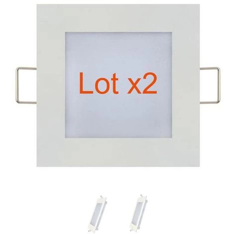 HOROZ ELECTRIC Lot De 2 Dalles LED Extra Plates Carré Blanc 3W (Eq. 24W) 4200K Dim 90x90mm - Blanc 3 HOROZ ELECTRIC Lot De 2 Dalles LED Extra Plates Carré Blanc 3W (Eq. 24W) 4200K Dim 90x90mm - Blanc