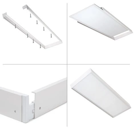 GREENICE Cadre De Montage Monté En Surface Panneau LED 120x30Cm (NE-M-P-1200300) 3 GREENICE Cadre De Montage Monté En Surface Panneau LED 120x30Cm (NE-M-P-1200300)