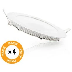 GREENICE Pack 4 Downlight Mince LED 9W 720Lm 4200ºK 30.000H [HO-PLCIR9W-W-4PK-AP]