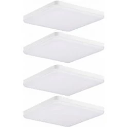 ETC-SHOP Lot De 4 Plafonniers LED ALU Luminaire Encastrable Blanc Salon Couchage Travail Salle D'éclairage Lampe D'entrée