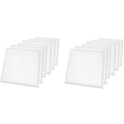 OPTO LOT DE 12 PAVES LED 600x600 - 45W - 3200 LUMENS - BLANC BRILLANT - Blanc