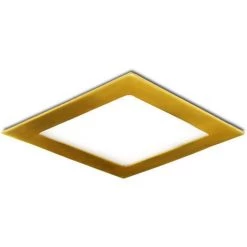 GREENICE Slimline Downlight 12W 805Lm 3000ºK Carré Or 50.000H [GL-CL-S12N-G-WW]