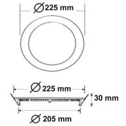 Spot LED Extra Plat Rond BLANC 24W Ø225mm - Blanc Chaud 2300K - 3500K - SILAMP - Blanc Chaud 2300K - 3500K -Panneau LED Soldes 2022 15254697 5