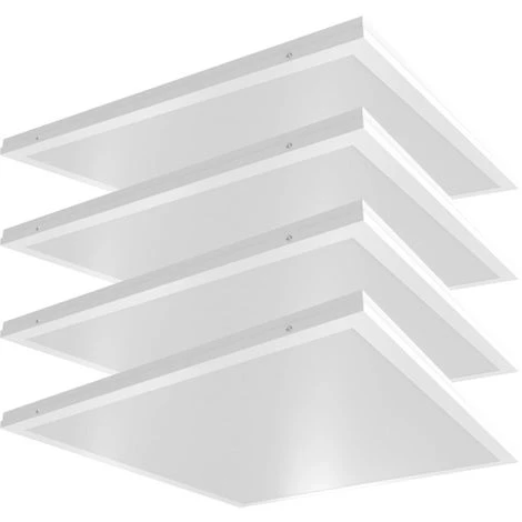 ETC-SHOP Lot De 4 LED Plafonnier Panneau ALU Encastrable Plafond Salon Salle à Manger Lampe Blanc 3 ETC-SHOP Lot De 4 LED Plafonnier Panneau ALU Encastrable Plafond Salon Salle à Manger Lampe Blanc