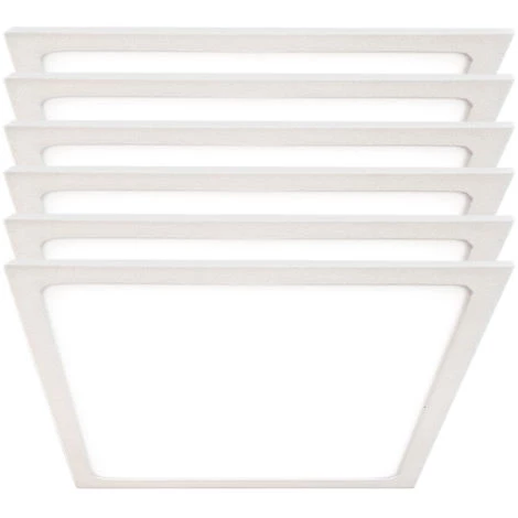 ETC-SHOP Lot De 6 Plafonniers LED Plafonniers Plafonniers Bureau Salon éclairage Lampes Spots ALU Plats Blancs 3 ETC-SHOP Lot De 6 Plafonniers LED Plafonniers Plafonniers Bureau Salon éclairage Lampes Spots ALU Plats Blancs