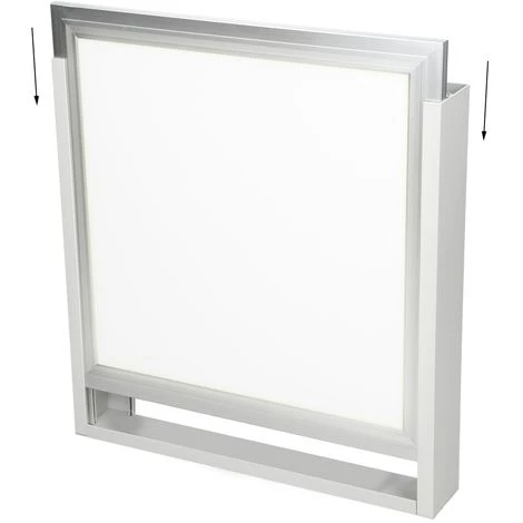 ECD GERMANY Support Panneau LED 60x60 Cm 600x600 Mm Kit Cadre Aluminium Lampe Plafonnier 7 ECD GERMANY Support Panneau LED 60x60 Cm 600x600 Mm Kit Cadre Aluminium Lampe Plafonnier – Image 5