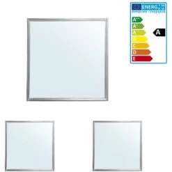 ECD Germany 2-pack Ultraslim Mince Panneau LED 36W 60 X 60 Cm 3014 Blanc Froid 6000K SMD 220-240 V Environ 3350 Lumen Plafonnier Encastré