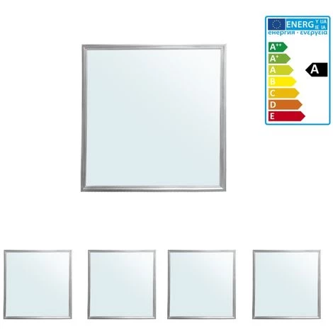 ECD Germany Panneau LED 36W - 62 X 62 Cm - 4 Er-Pack - Ultraslim Mince - SMD 3014 - 6000K Blanc Froid - 220-240 V - Environ 3222 Lumens - Luminaire Encastré Au Plafond 3 ECD Germany Panneau LED 36W - 62 X 62 Cm - 4 Er-Pack - Ultraslim Mince - SMD 3014 - 6000K Blanc Froid - 220-240 V - Environ 3222 Lumens - Luminaire Encastré Au Plafond