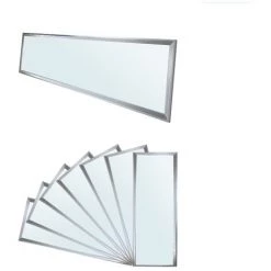 ECD Germany Panneau LED 42W - 120 X 30 Cm - 7-Pack - Ultraslim Mince - SMD 3014 - 6000K Cool White - 220-240 V - Environ 3010 Lumens - Plafonnier Encastré