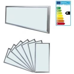 ECD Germany Panneau LED 18W - 60 X 30 Cm - 7-Pack - Ultraslim Mince - SMD 3014 - 6000K Blanc Froid - 220-240 V - Environ 1450 Lumens - Luminaire Encastré Au Plafond