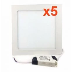 Spot LED Encastrable Carré BLANC 18W (Pack De 5) - Blanc Chaud 2300K - 3500K - SILAMP - Blanc Chaud 2300K - 3500K -Panneau LED Soldes 2022 16494182 4