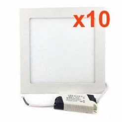 Spot LED Encastrable Carré BLANC 18W (Pack De 10) - Blanc Chaud 2300K - 3500K - SILAMP - Blanc Chaud 2300K - 3500K -Panneau LED Soldes 2022 16494282 4