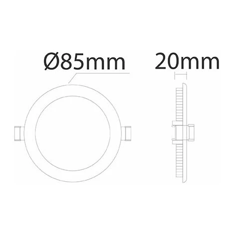 VITO LIGHTING Dalle LED Ronde Extra Plate 3W 4000K - Blanc 5 VITO LIGHTING Dalle LED Ronde Extra Plate 3W 4000K - Blanc – Image 3