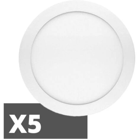 ANROLD-D Lot De 5 Dalles LED 18W Extra-plate Ronde Downlight à Encastrer 4000K 4 ANROLD-D Lot De 5 Dalles LED 18W Extra-plate Ronde Downlight à Encastrer 4000K – Image 2