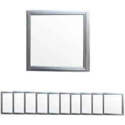 ECD Germany Panneau LED 12W - 30x30 Cm - 10 Pcs - Ultraslim Mince - SMD 3014 - Neutral White 4000K - 220-240 V - 760 Lumen - Plafonnier Plafonnier Montage Suspendu Lumière
