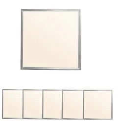 ECD GERMANY DPE Panneau LED Allemagne 36W - 60 X 60 Cm - 5 He-Pack - Ultraslim Mince - SMD 3014 - Blanc Chaud 3000K - 220-240 V - Environ 3020 Lumens - Luminaire Encastré Au Plafond