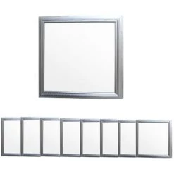 ECD Germany Panneau LED 12W - 30x30 Cm - 8-Pack - Ultraslim Mince - SMD 3014 - Blanc Neutre 4000K - 220-240 V - 760 Lumen - Plafonnier Lampe De Plafond De Montage Suspendu Lumière