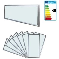 ECD Germany Panneau LED 18W - 60 X 30 Cm - 8-er Pack - Ultraslim Mince - SMD 3014 - 6000K Blanc Froid - 220-240 V - Environ 1450 Lumens - Luminaire Encastré Au Plafond