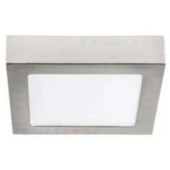KANLUX Downlight LED 12W Carré Nickel Satiné - Blanc Naturel 4000K