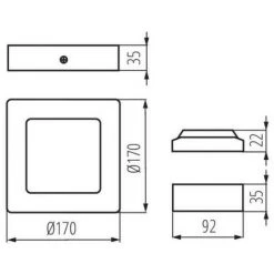 KANLUX Downlight LED 12W Carré Nickel Satiné - Blanc Naturel 4000K -Panneau LED Soldes 2022 19899954 3
