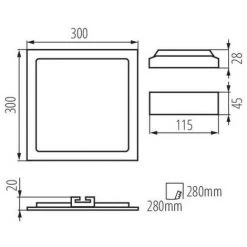 KANLUX Downlight LED 24W étanche IP44 Carré Nickel Satiné - Blanc Naturel 4000K 9 KANLUX Downlight LED 24W étanche IP44 Carré Nickel Satiné - Blanc Naturel 4000K -Panneau LED Soldes 2022 19899982 4