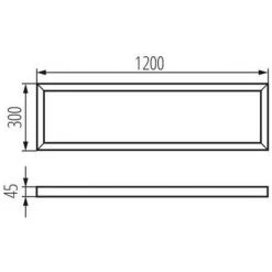 KANLUX Cadre De Fixation En Saillie Rectangulaire Argent Pour Dalles LED 1200x300mm -Panneau LED Soldes 2022 19900138 2