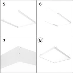 LEDKIA Kit En Saillie Pour Panneaux 60x60cm Blanc - Blanc -Panneau LED Soldes 2022 22780042 4