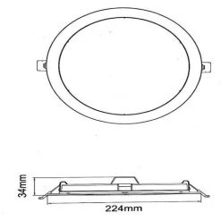 Spot LED Extra Plat Rond BLANC 24W Ø224mm - Blanc Chaud 2300K - 3500K - SILAMP - Blanc Chaud 2300K - 3500K -Panneau LED Soldes 2022 23162844 5