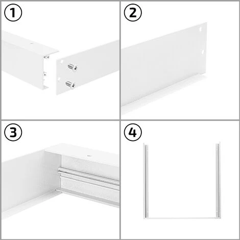 LEDKIA Kit En Saillie Pour Panneaux 30x30cm Blanc - Blanc 6 LEDKIA Kit En Saillie Pour Panneaux 30x30cm Blanc - Blanc – Image 4