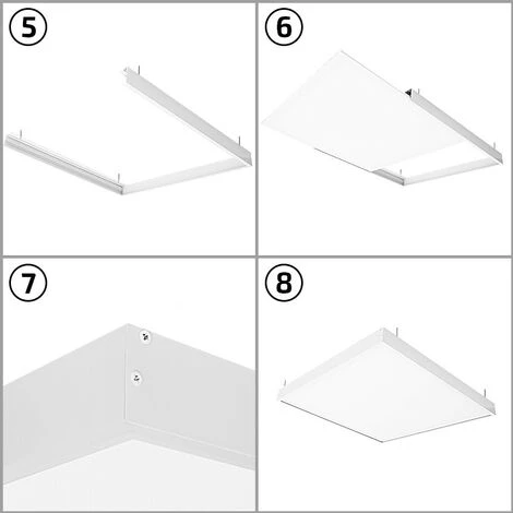 LEDKIA Kit En Saillie Pour Panneaux 30x30cm Blanc - Blanc 7 LEDKIA Kit En Saillie Pour Panneaux 30x30cm Blanc - Blanc – Image 5