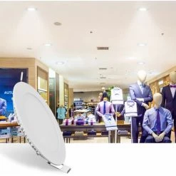 HOMMOO 2 PCS 6W 9W 12W 15W 18W LED Panneau De Plafond Encastre Down Lights Ampoule Slim Lampe LLDUK-MC0014817X2