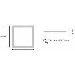 ECOLUX Downlight Carré LED 24W Gris - Blanc Naturel 4200K. -Panneau LED Soldes 2022 24094322 3