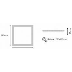ECOLUX Downlight Carré Extra Fin 18W Blanc - Blanc Chaud 3000K 10 ECOLUX Downlight Carré Extra Fin 18W Blanc - Blanc Chaud 3000K -Panneau LED Soldes 2022 26596987 4