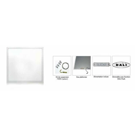 MIIDEX LIGHTING Dalle LED 38W 600x600mm Dimmable Dali Push - Blanc Du Jour 6000K 6 MIIDEX LIGHTING Dalle LED 38W 600x600mm Dimmable Dali Push - Blanc Du Jour 6000K – Image 4