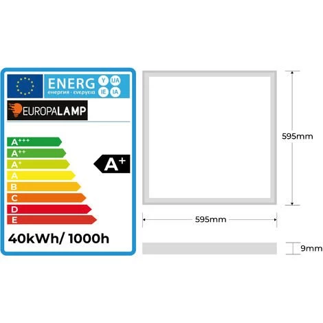 EUROPALAMP Dalle LED 600x600 40W Blanc Neutre 4000k Haute Luminosité - Plusieurs Modèles Disponibles 6 EUROPALAMP Dalle LED 600x600 40W Blanc Neutre 4000k Haute Luminosité - Plusieurs Modèles Disponibles – Image 5