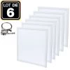EUROPALAMP Dalle LED 600x600 40W Lot De 6 Pcs PMMA Blanc Neutre 4000k + 6 Kits Câbles De Suspension
