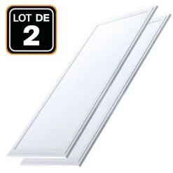EUROPALAMP Dalle LED 1200x300 40W Lot De 2 Pcs Blanc Neutre 4000k Haute Luminosité - Plusieurs Modèles Disponibles