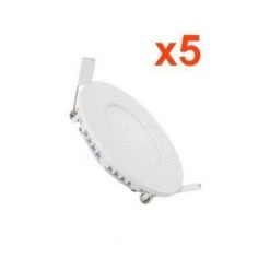 Spot LED Extra Plat Rond BLANC 3W (Pack De 5) - Blanc Neutre 4000K - 5500K - SILAMP - Blanc Neutre 4000K - 5500K -Panneau LED Soldes 2022 26969049 3