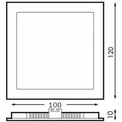 Downlight Panneau LED Carrée 6W Blanc Chaud 3000K | IluminaShop -Panneau LED Soldes 2022 27065116 5