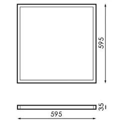 Panneau LED 60X60 Cm 42W Cadre Blanc 4200Lm Blanc Neutre 4500K | IluminaShop -Panneau LED Soldes 2022 27065710 3