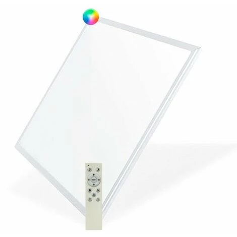 Panneau LED Smart CCT + RGB 60X60 Cm 40W Cadre Blanc Wifi Avec Télécommande Et App Compatible Avec Google Home Et Alexa RGB | IluminaShop 3 Panneau LED Smart CCT + RGB 60X60 Cm 40W Cadre Blanc Wifi Avec Télécommande Et App Compatible Avec Google Home Et Alexa RGB | IluminaShop