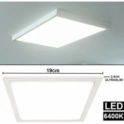 ETC-SHOP Plafonnier LED Plafonnier Plafonnier Plafonnier Panneau Plafonnier Plafonnier Plafonnier, 18W 1500lm 6400K, L X L X H 19 X 19 X 2,4 5 ETC-SHOP Plafonnier LED Plafonnier Plafonnier Plafonnier Panneau Plafonnier Plafonnier Plafonnier, 18W 1500lm 6400K, L X L X H 19 X 19 X 2,4 -Panneau LED Soldes 2022 27090568 2