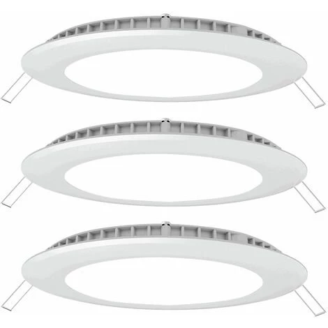 ETC-SHOP Lot De 3 Spots LED Muraux Encastrables Au Plafond Luminaires De Bureau Couloir Blanc Panneau Grille ALU 3 ETC-SHOP Lot De 3 Spots LED Muraux Encastrables Au Plafond Luminaires De Bureau Couloir Blanc Panneau Grille ALU