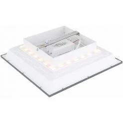 ETC-SHOP Panneau LED Rétro-éclairage Plafonnier Lampe De Salon Plafonnier Panneau De Montage Panneau De Plafond, Aluminium, Carré, 750lm 12W 3000K, 30 X 30 X 7,5 Cm -Panneau LED Soldes 2022 27119595 3