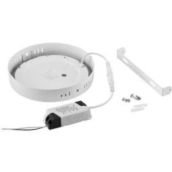 Topdeal 1 PCS 12W Panneau Lumineux Blanc Chaud Rond 220V