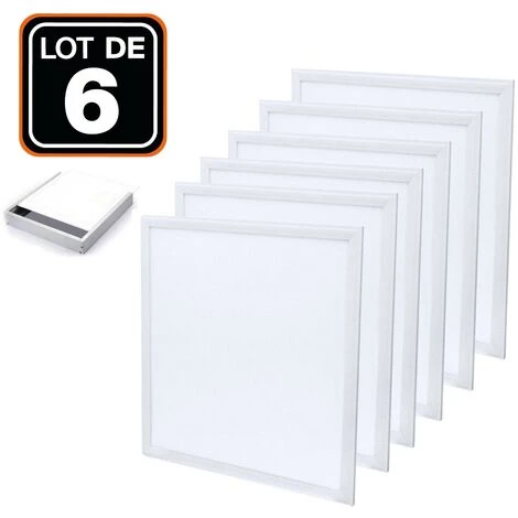 EUROPALAMP Dalle LED 600x600 40W Lot De 6 Pcs PMMA Blanc Neutre 4000k + 6 Kits De Pose En Saillie 3 EUROPALAMP Dalle LED 600x600 40W Lot De 6 Pcs PMMA Blanc Neutre 4000k + 6 Kits De Pose En Saillie
